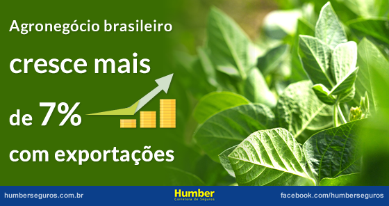 Agronegócio brasileiro cresce mais de 7% com exportações