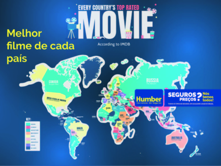 Os melhores filmes de cada país reunidos em um mapa